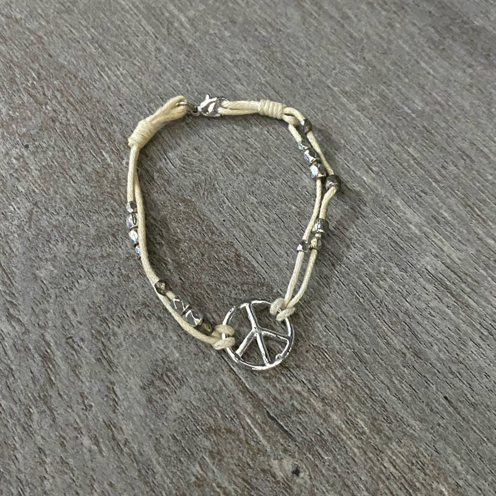 Peace Sign Adjustable Bracelet